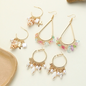 Orecchini da donna in stile barocco con frange di fiori colorati alla moda orecchini pendenti - Product Image 4