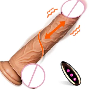 无线遥控人造真阴茎性玩具身体安全液体硅胶假阴茎女性自慰器 %