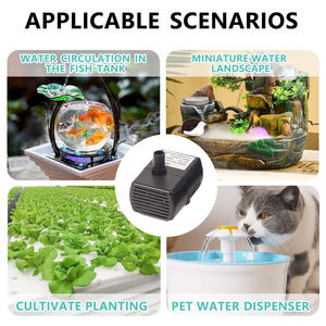 <span class=keywords><strong>Mini</strong></span> pompe sans balais USB DC 5V avec éponges filtrantes, sondes inductives, voyants lumineux pour distributeur d'eau pour animaux de compagnie aquarium solaire - Product Image 6