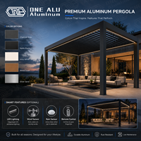 Pergola bioclimatique de luxe en aluminium pour extérieur, toit à lames motorisées imperméable, gazebo pour jardin, patio, cour arrière, usage commercial