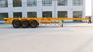 China Factory Shipping Container 40ft Cargo Skeleton Container Semi Trailer Truck For Sale