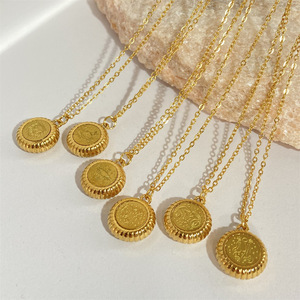 Colgante de astrología del horóscopo para mujer, cadena de clavícula de acero inoxidable, oro Pvd lleno de 12 Zodíaco, joyería <span class=keywords><strong>2022</strong></span> Ins - Product Image 3