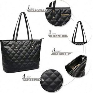 Bolso de Mano Acolchado Personalizado con Logotipo para Mujer, Bolso de Compras, Bolso de Hombro, Bolso de Viaje, Fábrica BSCI - Product Image 3