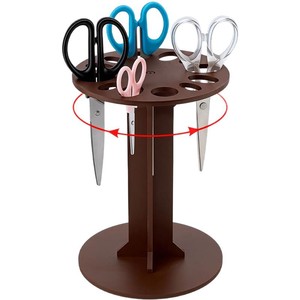 Wooden Scissor Rack Rotating Storage Organizer For Desk Office <b>Craft</b> <b>Tools</b> - Product Image 5