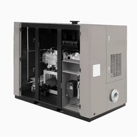 Compresseur d'air à vis lubrifié Never Go Flat ultra silencieux à 2 étages, réservoir de 50/80 gallons, 70/90 CFM, 5000 PSI, avec moteur 220V