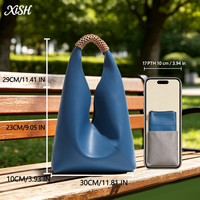 Sac Seau en Cuir Véritable pour Femme, Sac à Main Souple Hobo Grande Capacité, Sac Bandoulière Croisé, Style Minimaliste de Créateur, Fournisseur