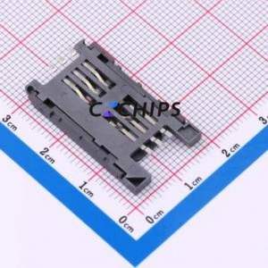 SIM101-GZ6P SIM Card Connector SMD Connector Flip Cover Type Mini SIM Card Card Holder No Card Detection - Product Image 2