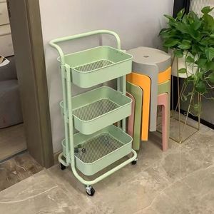 Wholesale Metal Beauty Salon <b>Trolley</b> Floor Three-Layer Mobile Cart Beauty Studio Cart - Product Image 4