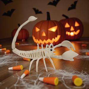 प्लास्टिक हेलोलीन कंकाल बिच्छू क्लासिक लेटरप्रेस मुद्रित सजावट क्रीपी प्रेप उत्सव पार्टी सजावट - Product Image 5