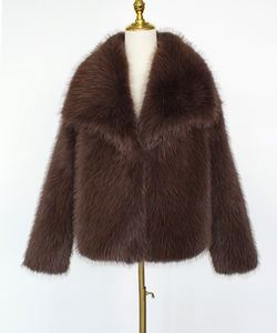 <span class=keywords><strong>Manteau</strong></span> en fausse fourrure pour femmes, nouvelle collection automne-hiver, imitation fourrure, <span class=keywords><strong>court</strong></span>, en laine, pour femmes, Europe et Amérique - Product Image 6