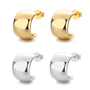 <span class=keywords><strong>Pendientes</strong></span> <span class=keywords><strong>de</strong></span> <span class=keywords><strong>Aro</strong></span> Gruesos Bohemios con Gancho para Mujer, <span class=keywords><strong>de</strong></span> Oro 18K y <span class=keywords><strong>Plata</strong></span> <span class=keywords><strong>de</strong></span> <span class=keywords><strong>Ley</strong></span> 925, Elegantes e Hipoalergénicos, Ideales para Bodas y Fiestas - Colección 2025 - Product Image 1