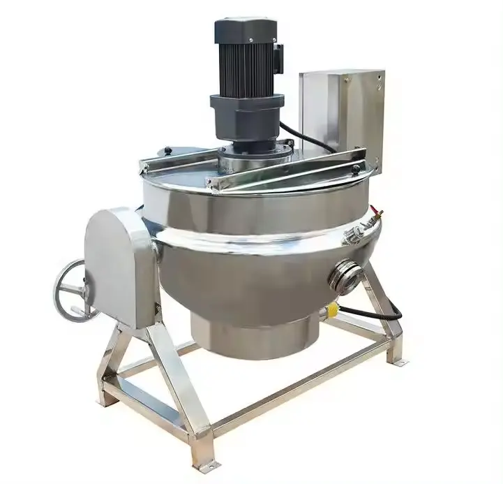 Commercial Sugar Stainless Steel 304 316L Steam Heating Jacketed Cook Kettles With Mixer
