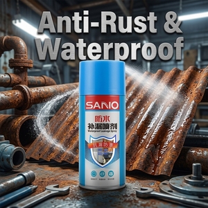 SANVO Revêtement <span class=keywords><strong>Antirouille</strong></span> Imperméable en Spray, Spray de Réparation des Fuites pour Tuyaux Métalliques, Gouttières, Adhésif d'Étanchéité, Caoutchouc Liquide - Product Image 1