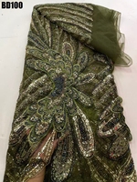 Tissu en dentelle brodé de perles et de paillettes, prix usine Chine, collection 2026, idéal pour mariages et célébrations