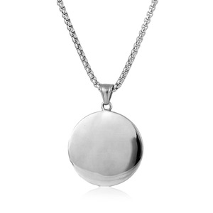 Collar con colgante de rata de acero inoxidable yunnique, diseño del zodiaco animal, joyería de moda para hombre, cadena de 60cm, Color plateado - Product Image 3