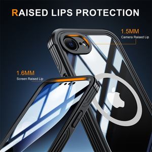 <span class=keywords><strong>Funda</strong></span> transparente magnética 360 de protección completa para <span class=keywords><strong>Apple</strong></span> <span class=keywords><strong>iPhone</strong></span> 16E/<span class=keywords><strong>SE</strong></span> 2025, <span class=keywords><strong>funda</strong></span> de teléfono con pantalla integrada, Fundas a prueba de golpes - Product Image 5