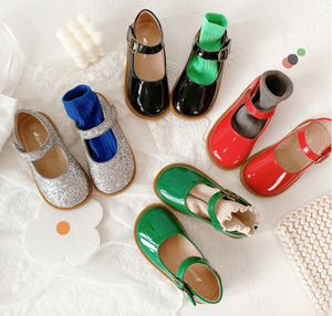 Chaussures habillées pour bébé de haute qualité en cuir vert avec fermeture auto-agrippante pour mariage, fête et cérémonie - Product Image 6