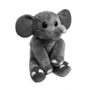 可爱可爱灰色安抚儿童毛绒玩具大象