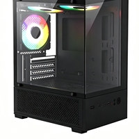 Boîtier PC Gaming ATX Populaire avec 4 Emplacements PCI, Support 1 HDD 1 SSD, Refroidissement Liquide 240, Panneau en Verre Trempé