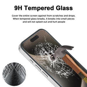 2.5D Rõ Ràng Chống Sốc Tempered Glass Bảo Vệ Màn Hình HD Rõ Ràng Bong Bóng Miễn Phí Bảo Vệ Màn Hình Cho iPhone 16 15 14 Pro 16 Pro Max - Product Image 6