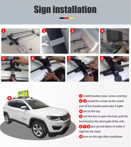 Écran LED pour toit de <span class=keywords><strong>taxi</strong></span>, affichage publicitaire extérieur, écran vidéo LED 4G, publicité vidéo LED, double face, installation facile, SDK - Product Image 6