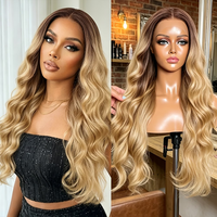 Perruques synthétiques résistantes à la chaleur de 24 pouces, longues et volumineuses, pour femmes noires, perruques Lace Front 13*6, ondulées, prix de gros