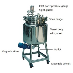 Agitateur magnétique sanitaire en acier inoxydable bibo avec moteur et engrenages, composants essentiels pour le traitement des produits chimiques et le mélange de revêtements - Product Image 2