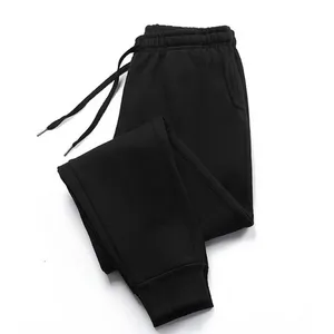 Pantalons de sport décontractés pour hommes, <span class=keywords><strong>taille</strong></span> plus, doublés en polaire, coupe ample, <span class=keywords><strong>taille</strong></span> mi-haute, devant plat, coupe droite, vente en gros - Product Image 2
