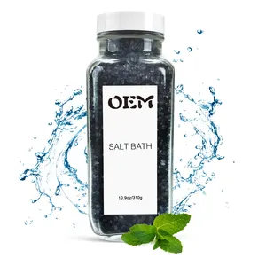 310g Black Lava Salt Pure Salt All natural Sustainable Recovery Bath Soak Absorbs Faster Than Epsom Salt Bath Soak for Pain