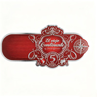 Étiquette personnalisée pour bande de cigare Cuba, logo en feuille d'or gaufré, autocollant de bague de cigare de haute qualité, impression de luxe