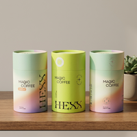 Nouvelle conception d'emballage en tube de papier kraft biodégradable et écologique pour aliments, chocolat et biscuits, style boîte à deux compartiments