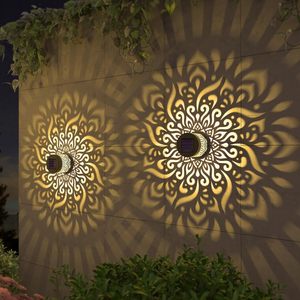 Lámpara de Pared Exterior Solar, Impermeable, con Sensor de Movimiento, Lámpara de Jardín con Patrón Mandala, Farol de Pared de Hierro para Patio, Terraza o Jardín - Product Image 6