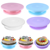 Platine à Gâteau Révolutionnaire, Plateau Tournant pour Pâtisserie, Table Rotative pour Montage de Gâteaux en Plastique PP, Outils d'Assemblage