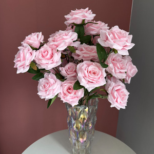 Rose en <span class=keywords><strong>soie</strong></span> blanche diamantée de 65 cm (25,5 pouces) pour décoration de mariage, <span class=keywords><strong>vente</strong></span> directe d'usine - Product Image 6