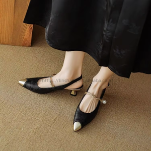 Dropshipping Escarpins et Sandales à Talons Hauts pour Femme, Tendance, en Soie Camouflage avec Nœud, Ornées de Strass Scintillants et à Lanières - Product Image 6