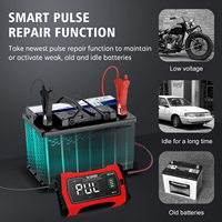 Chargeur de batterie HTRC10A 12V/24V pour voiture, charge rapide adaptative, compatible Lithium LiFePO4 et plomb-acide, avec protection contre la surtension et la surchauffe