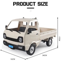 WPL D12 2.4G électrique hors route RTR alliage métal moulé sous pression Kits Led lumières dérive télécommande voiture RC Van camion pour garçons et enfants