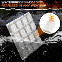 Allume-feu de barbecue à charbon de bois de cheminée naturelle inodore imperméable écologique Allume-feu en cubes blancs