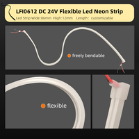 LFI0612-4 DC 24v Smd2835 Tiras de Luces LED Flexibles de Diseño Delgado, Luz de Neón Flexible para Techo, Escalera, Hogar, Bar