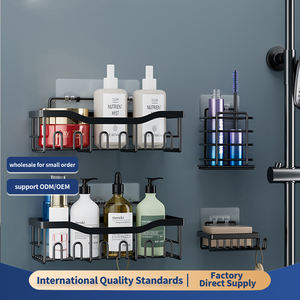 Lot de 6 paniers de douche sans perçage, étagère de douche adhésive avec porte-savon, étagères de salle de bain pour l'organisation des outils de cuisine - Product Image 2