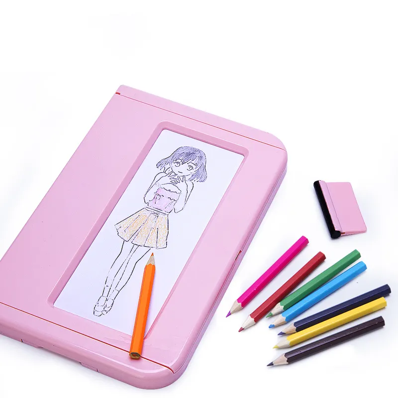 En gros enfants puzzle dessin jouets ensemble fille jeu éducatif comprennent des crayons de couleur