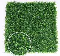 10PCS Panel Rumput Dinding Tanaman Buatan Pagar Hijau Tanaman dan Bunga Buatan untuk Dinding