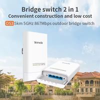 Tenda OS3 Outdoor Wireless CPE 5km Range WiFi Bridge Router Repetidor Punto de acceso con antenas de 5GHZ 867Mbps y 12dBi almacenadas