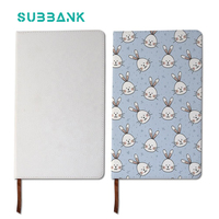 Sous-banque Sublimation Cuir Journal Blancs Personnalisé Pleine Taille Impression Logo Sublimation Journal Carnet