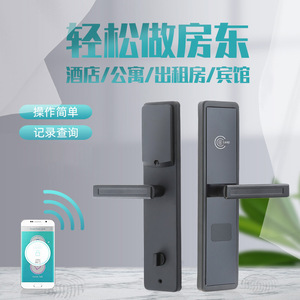 Wenxun Smart Door <b>Lock</b> S043F Electronic Card <b>Lock</b> With Mechanical <b>Key</b> For Hotel Apartment Bedroom Use - Product Image 5