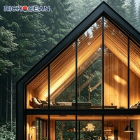 Ventanas Arquitectónicas de Aluminio Personalizadas de Fábrica RICHOCEAN, Ventana Panorámica de Piso a Techo con Vidrio Laminado Resistente a la Intemperie