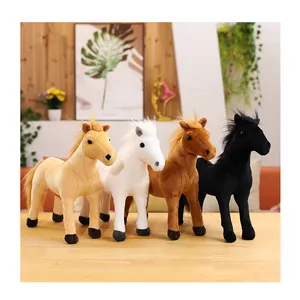 Atacado Simulação Cavalo Plushie Plush Standing Brinquedos para Crianças Play Acompanhar Presentes