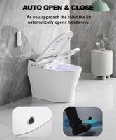 Toilette intelligente pour salle de bain, chasse d'eau automatique électrique avec télécommande et chauffage du siège, bidet WC à siphon en S