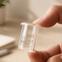 Béchers en verre borosilicate épais gradués, équipement chimique, verrerie de laboratoire, 5/10/25/50 ml