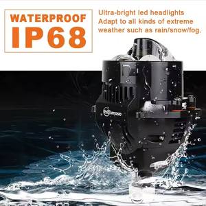 JHS Super potencia 120W 3 pulgadas <span class=keywords><strong>Bi</strong></span> LED proyector lente aluminio Hi Lo Beam faro antiniebla K202 faros LED para coche universal - Product Image 4